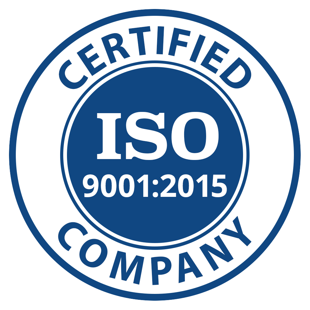 ISO 9001:2015 certified company